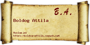 Boldog Attila névjegykártya