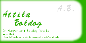 attila boldog business card